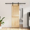 Slankios durys 70 x 210 cm Natūrali ir juoda