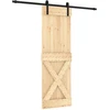 Slankios durys 70 x 210 cm Natūrali ir juoda