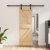 Slankios durys 70 x 210 cm Natūrali ir juoda