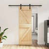 Slankios durys 70 x 210 cm Natūrali ir juoda