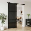 Slankios durys 76 x 205 cm Grūdintas stiklas ir aliuminis