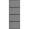 Slankios durys 76 x 205 cm Grūdintas stiklas ir aliuminis