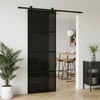 Slankios durys 76 x 205 cm Grūdintas stiklas ir aliuminis