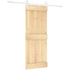Slankios durys 80 x 210 cm Natūrali ir Balta