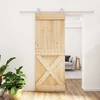 Slankios durys 80 x 210 cm Natūrali ir Balta