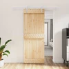 Slankios durys 80 x 210 cm Natūrali ir Balta