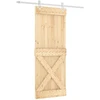 Slankios durys 80 x 210 cm Natūrali ir Balta