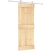 Slankios durys 80 x 210 cm Natūrali ir Balta