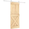 Slankios durys 80 x 210 cm Natūrali ir Balta