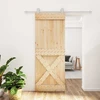 Slankios durys 80 x 210 cm Natūrali ir Balta