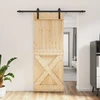 Slankios durys 80 x 210 cm Natūrali ir juoda