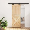 Slankios durys 80 x 210 cm Natūrali ir juoda