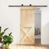 Slankios durys 80 x 210 cm Natūrali ir juoda