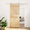 Slankios durys 85 x 210 cm Natūrali ir Balta