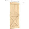 Slankios durys 85 x 210 cm Natūrali ir Balta