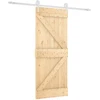 Slankios durys 85 x 210 cm Natūrali ir Balta