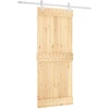 Slankios durys 85 x 210 cm Natūrali ir Balta
