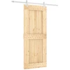 Slankios durys 85 x 210 cm Natūrali ir Balta