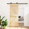 Slankios durys 85 x 210 cm Natūrali ir juoda