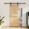 Slankios durys 85 x 210 cm Natūrali ir juoda
