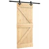Slankios durys 85 x 210 cm Natūrali ir juoda
