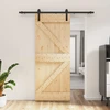 Slankios durys 85 x 210 cm Natūrali ir juoda