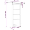 Slankios durys 86 x 198,5 cm Pušies medienos masyvas