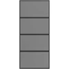 Slankios durys 90 x 205 cm Grūdintas stiklas ir aliuminis