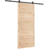 Slankios durys 90 x 208 cm Pušies medienos masyvas Natūrali