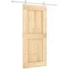 Slankios durys 90 x 210 cm Natūrali ir Balta