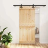 Slankios durys 90 x 210 cm Natūrali ir juoda