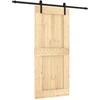 Slankios durys 90 x 210 cm Natūrali ir juoda
