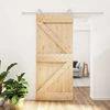 Slankios durys 90 x 210 cm Pušies medienos masyvas