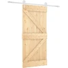 Slankios durys 95 x 210 cm Natūrali ir Balta
