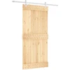 Slankios durys 95 x 210 cm Natūrali ir Balta