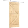 Slankios durys 95 x 210 cm Natūrali ir Balta