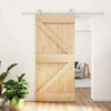 Slankios durys 95 x 210 cm Natūrali ir Balta
