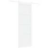 Slankios durys 83 x 232 cm Pušies medienos masyvas Balta