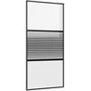 Stiklinės durys Dryžuotas Juoda 102,5 x 2 x 205 cm Aliuminis