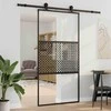 Stiklinės durys „Fretwork“ Juoda 102,5 x 2 x 205 cm Aliuminis