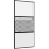 Stiklinės durys „Fretwork“ Juoda 102,5 x 2 x 205 cm Aliuminis