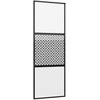 Stiklinės durys „Fretwork“ Juoda 76 x 2 x 205 cm Aliuminis