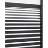 Stiklinės durys Dryžuotas Juoda 76 x 2 x 205 cm Aliuminis