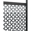 Stiklinės durys „Fretwork“ Juoda 76 x 2 x 205 cm Aliuminis