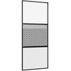 Stiklinės durys „Fretwork“ Juoda 90 x 2 x 205 cm Aliuminis