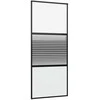 Stiklinės durys Dryžuotas Juoda 90 x 2 x 205 cm Aliuminis