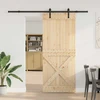 Slankios durys NARVIK 100 x 210 cm (213,5 cm) Natūrali ir juoda
