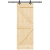 Slankios durys NARVIK 70 x 210 cm (152,5 cm) Natūrali ir juoda