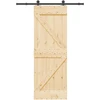 Slankios durys NARVIK 70 x 210 cm (152,5 cm) Natūrali ir juoda