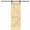 Slankios durys NARVIK 70 x 210 cm (213,5 cm) Natūrali ir juoda